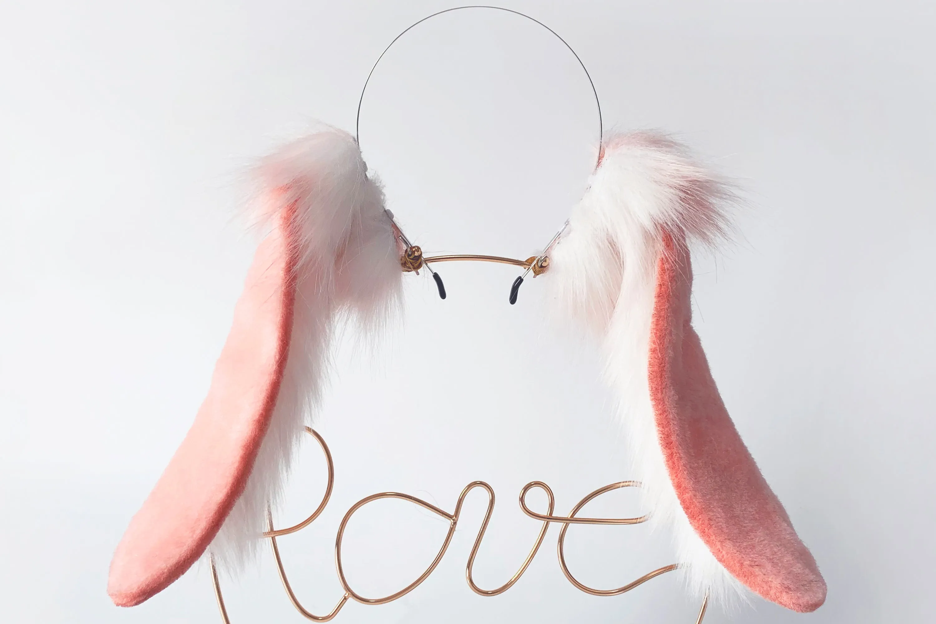 lop bunny ear and tail plug set pink bunny petplay ear and tail butt plug set realistic rabbit tail plug and ear set bunny cosplay mature