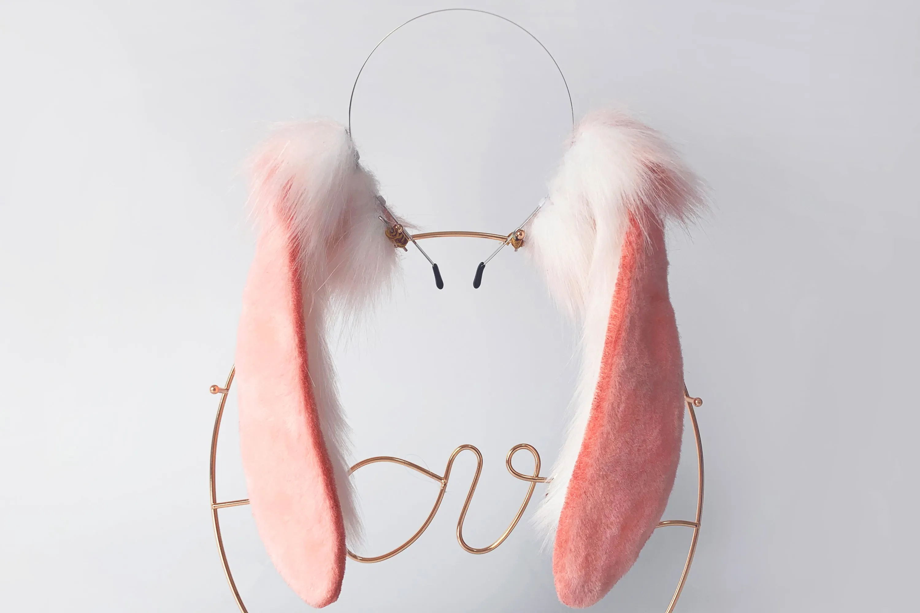 lop bunny ear and tail plug set pink bunny petplay ear and tail butt plug set realistic rabbit tail plug and ear set bunny cosplay mature
