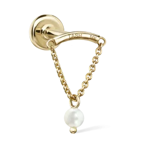 Maria Tash Pearl Drape Threaded Stud Earring