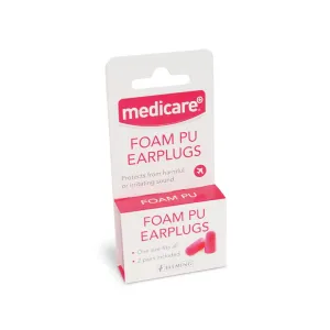 Medicare Foam PU Ear Plugs (2 Pairs)