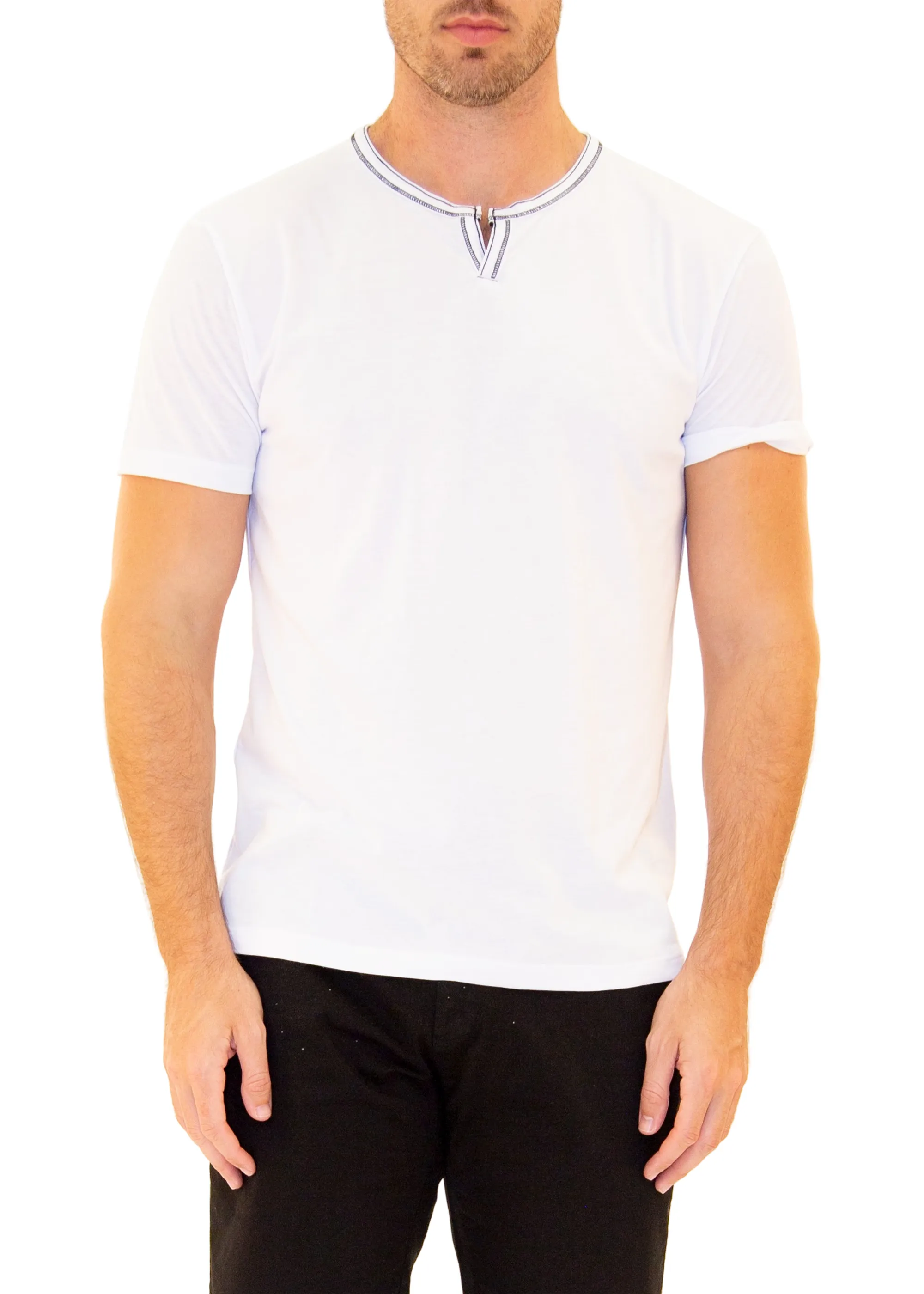 Men's Essentials Cotton Henley White
