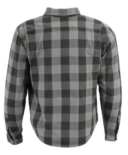 Milwaukee Performance MPM1630 Men's Armored Checkered Flannel Shirt with Aramid® by DuPont™ Fibers-Grey/Black