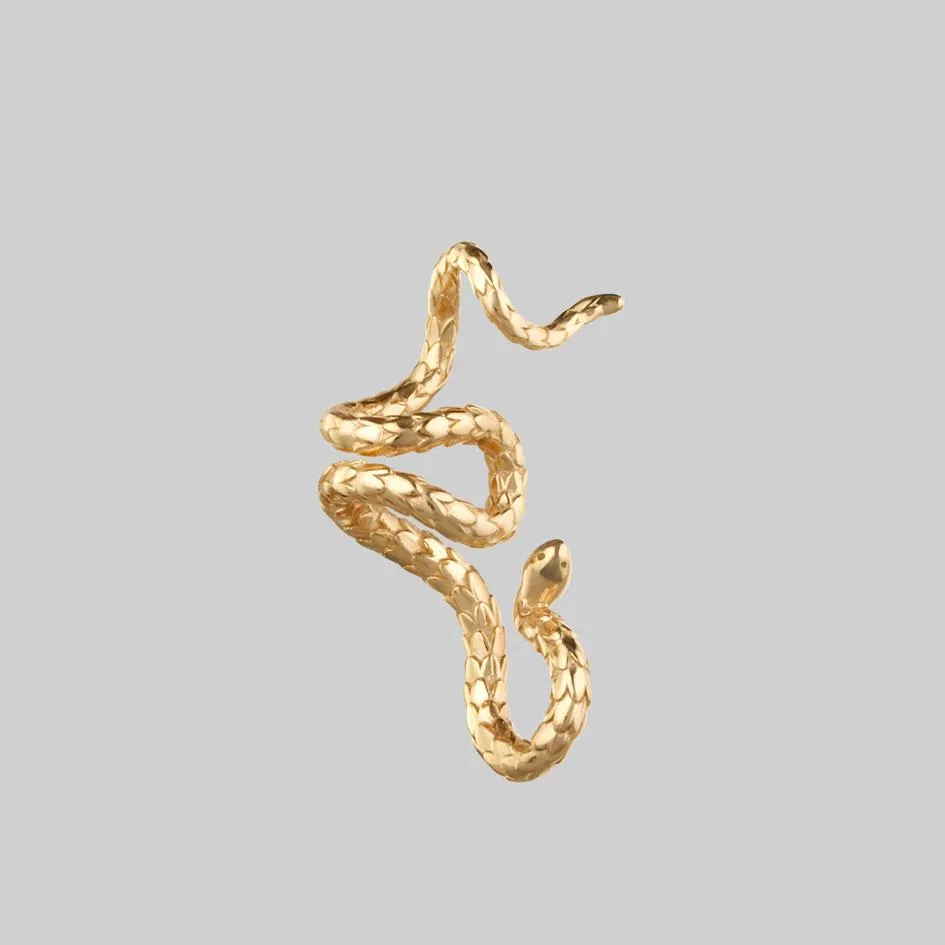 MINERVA. Snake Ear Wrap Cuff - Gold