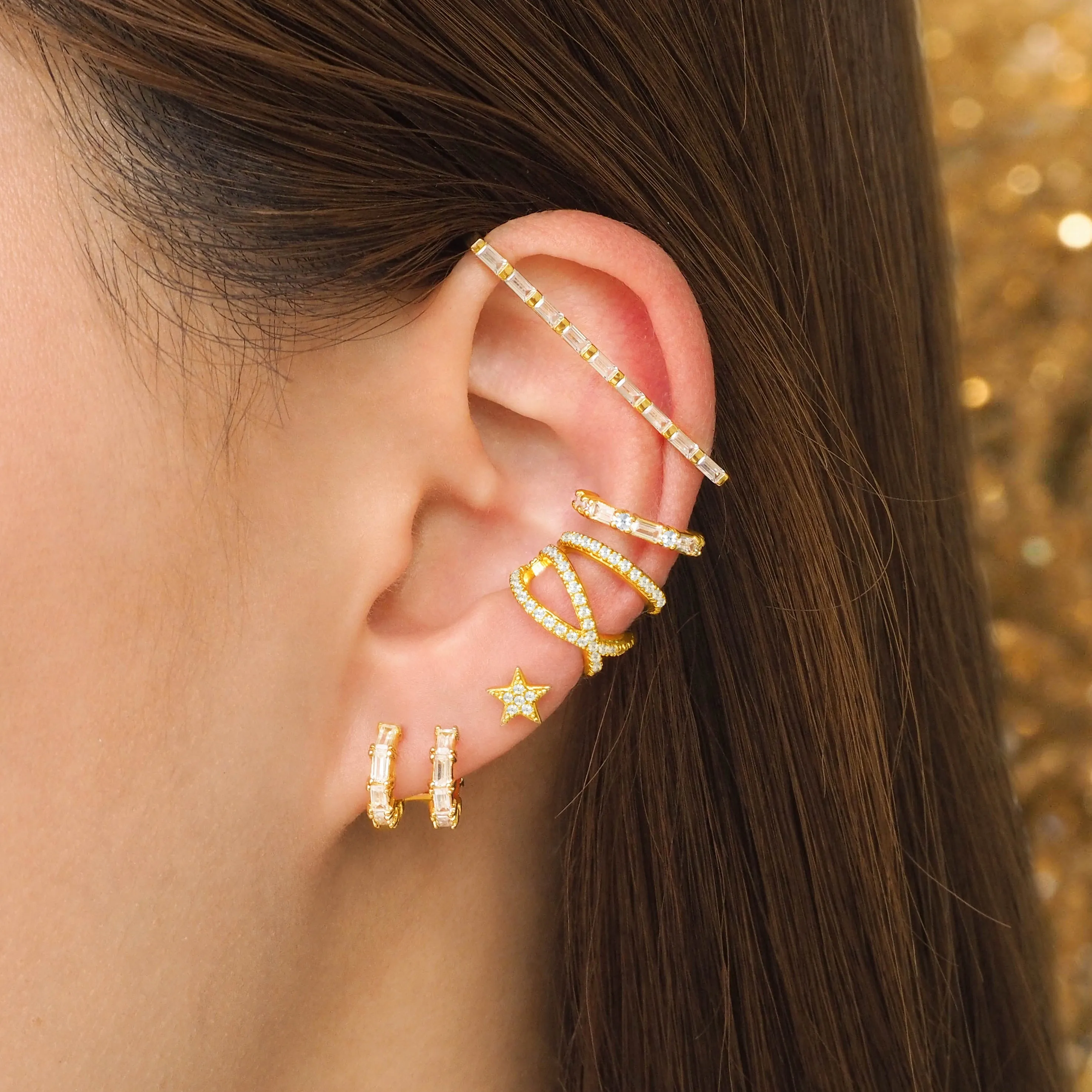 Mini Crystal Pave Ear Cuff
