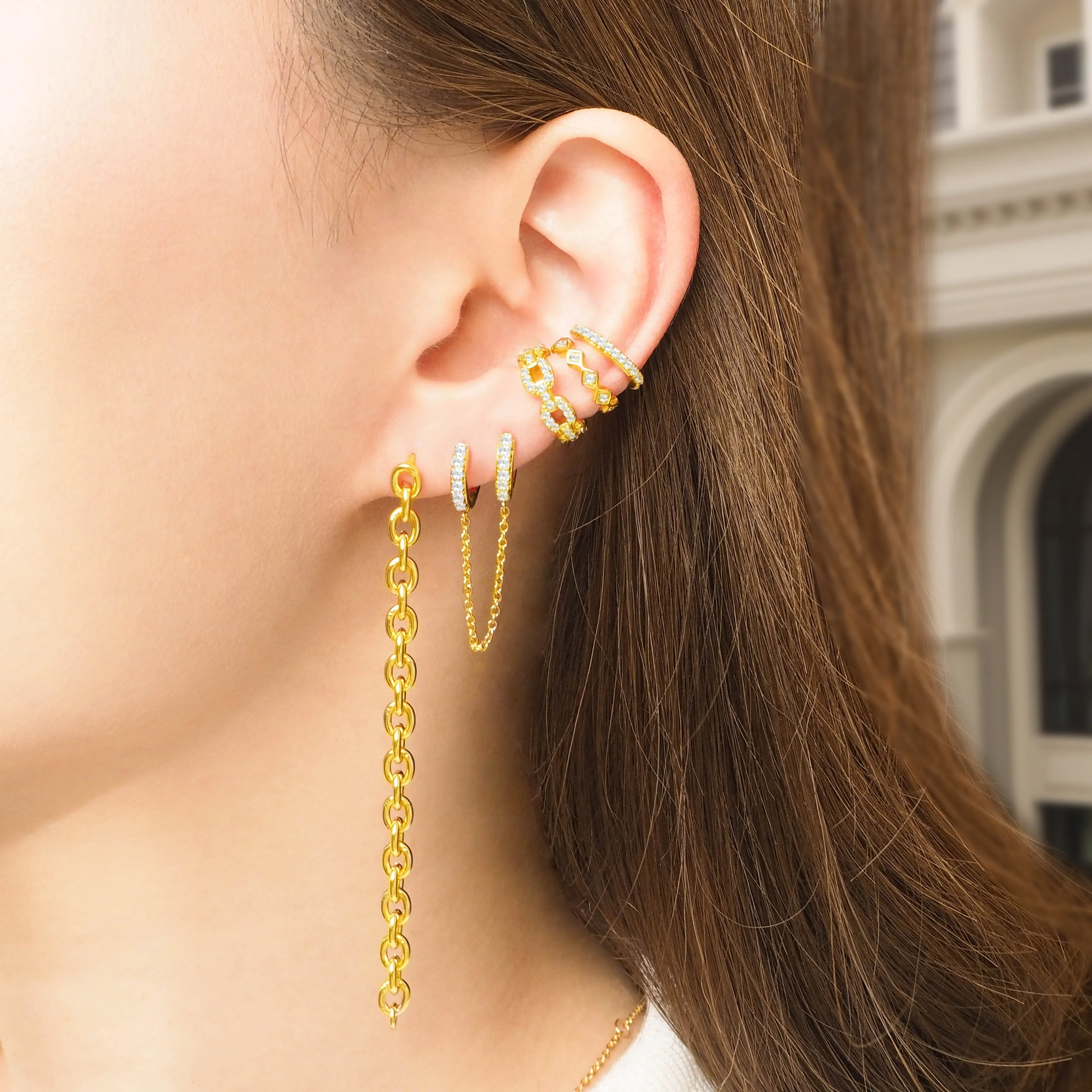 Mini Crystal Pave Ear Cuff