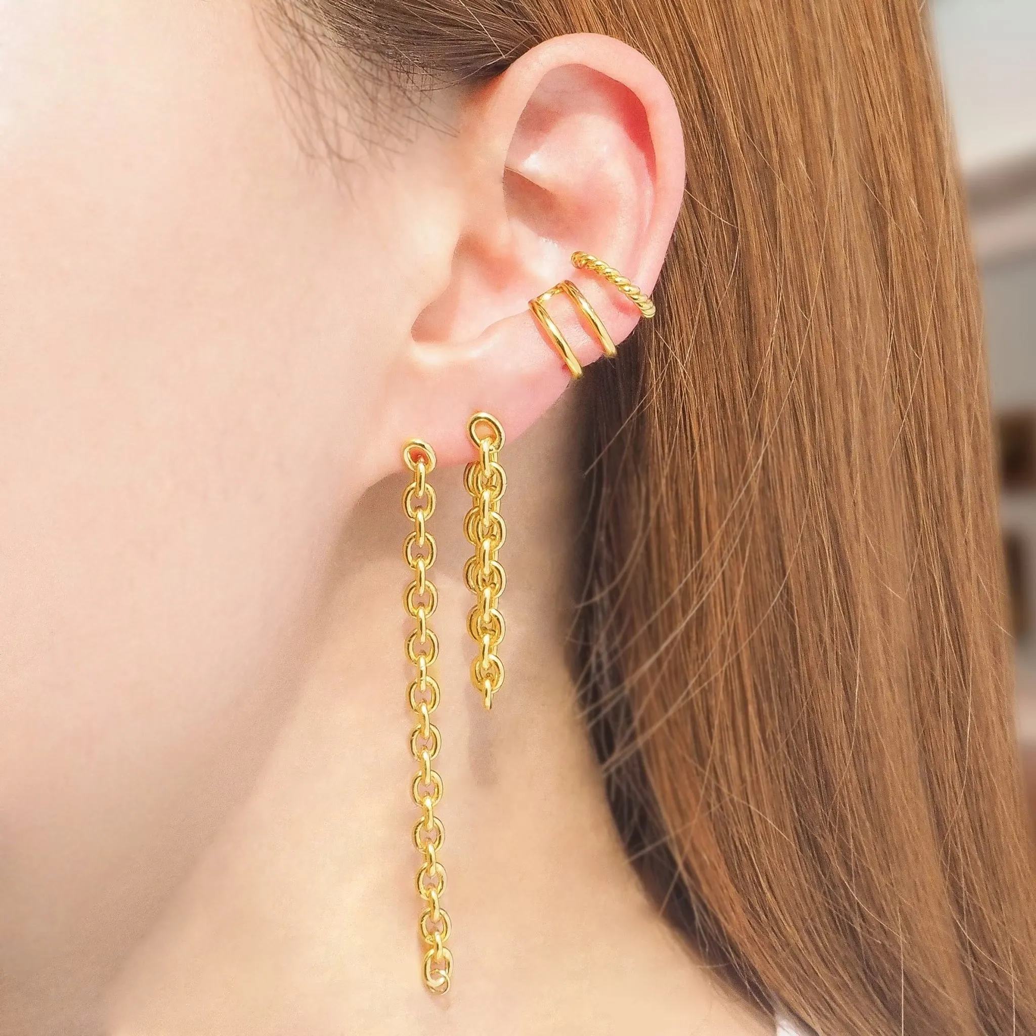 Minimal Double Bar Ear Cuff