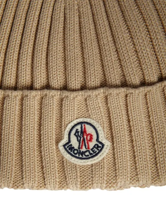Moncler   Cotton knit beanie hat with ears 