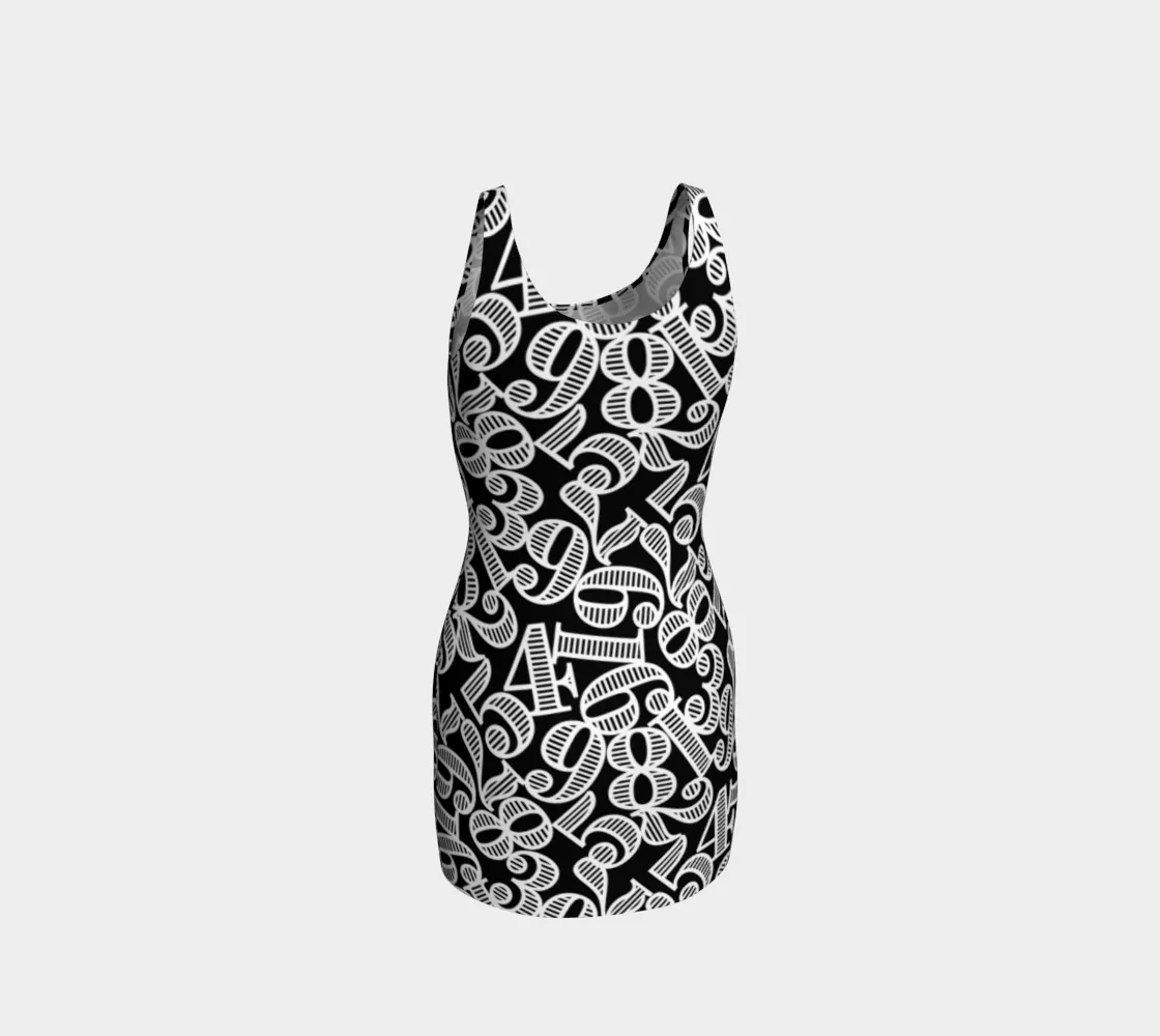 Number Cloud Bodycon Dress