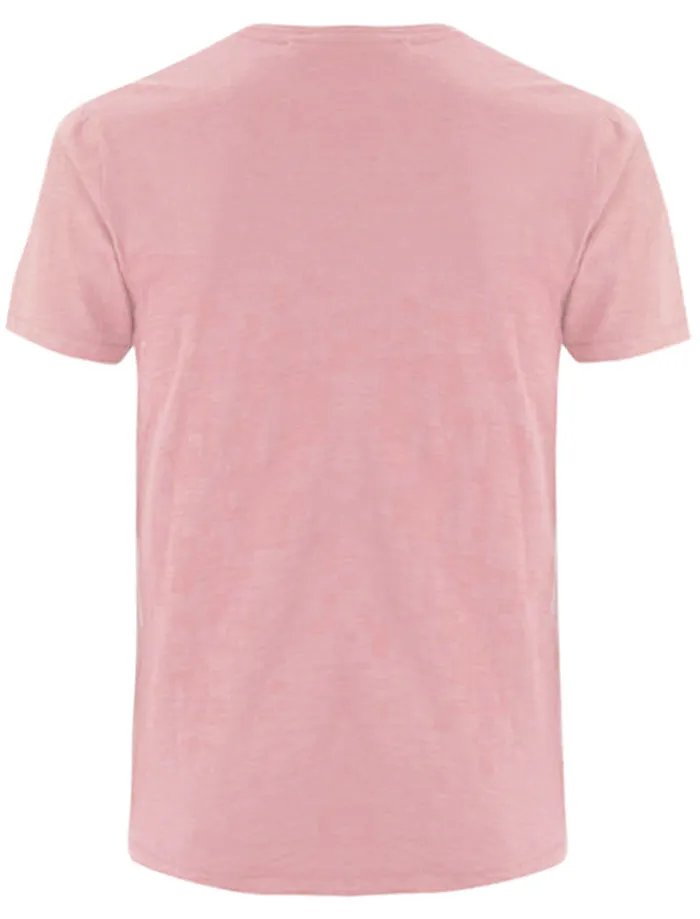 Oliver Cotton Slub Henley T-Shirt in Pink