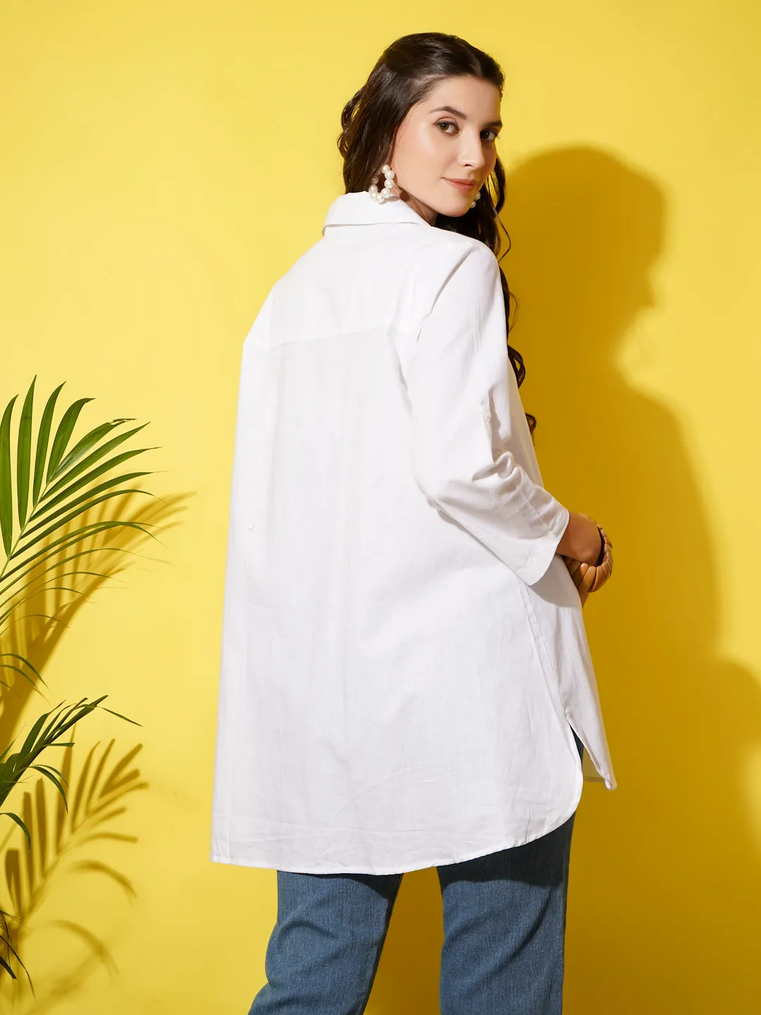 PALAK - MULTICOLOR FACE EMBROI MATERNITY SHIRT