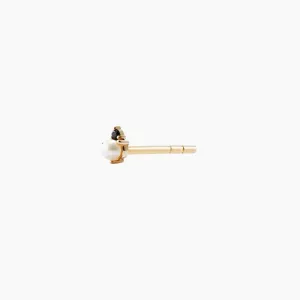 Pearl and Black Onyx Stud