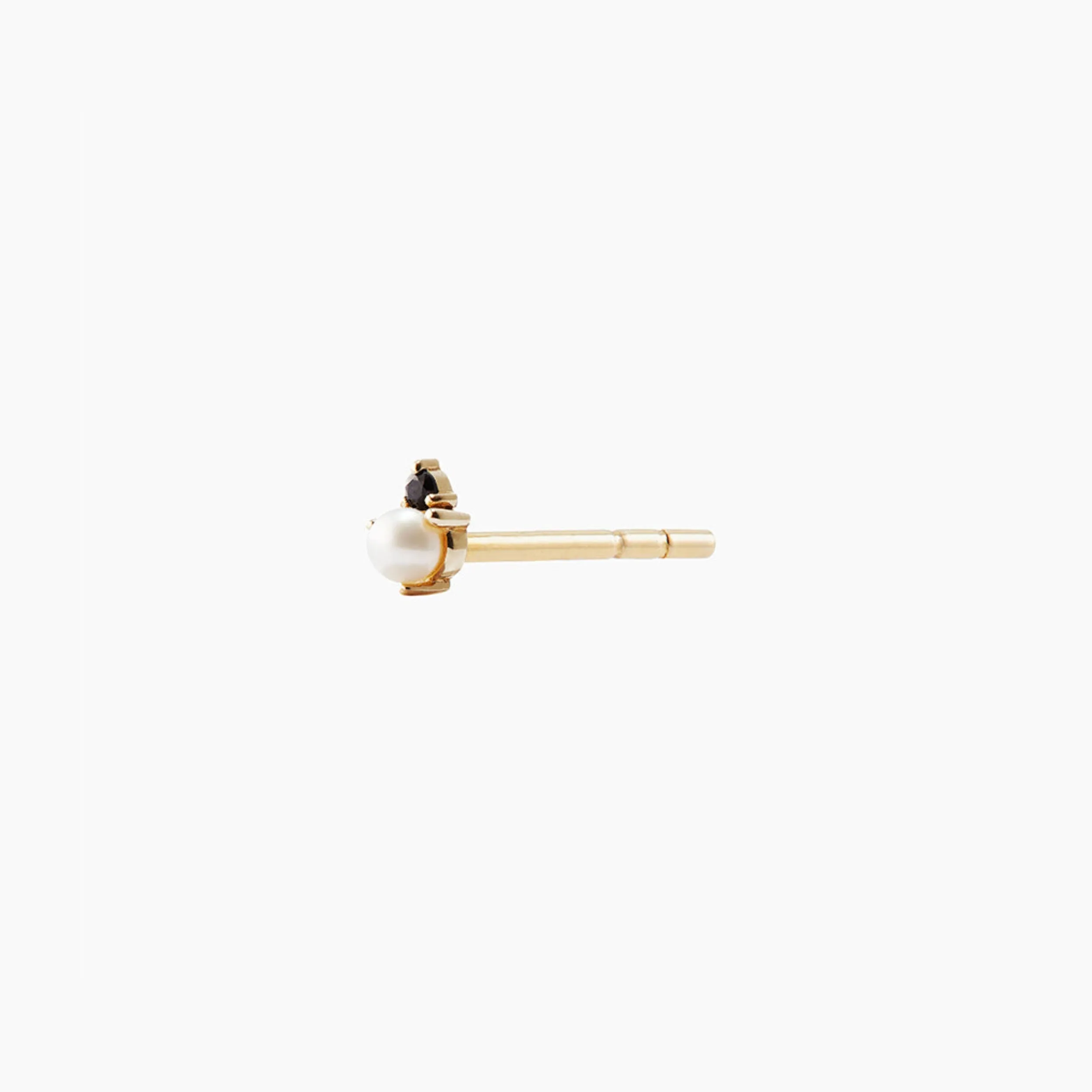 Pearl and Black Onyx Stud