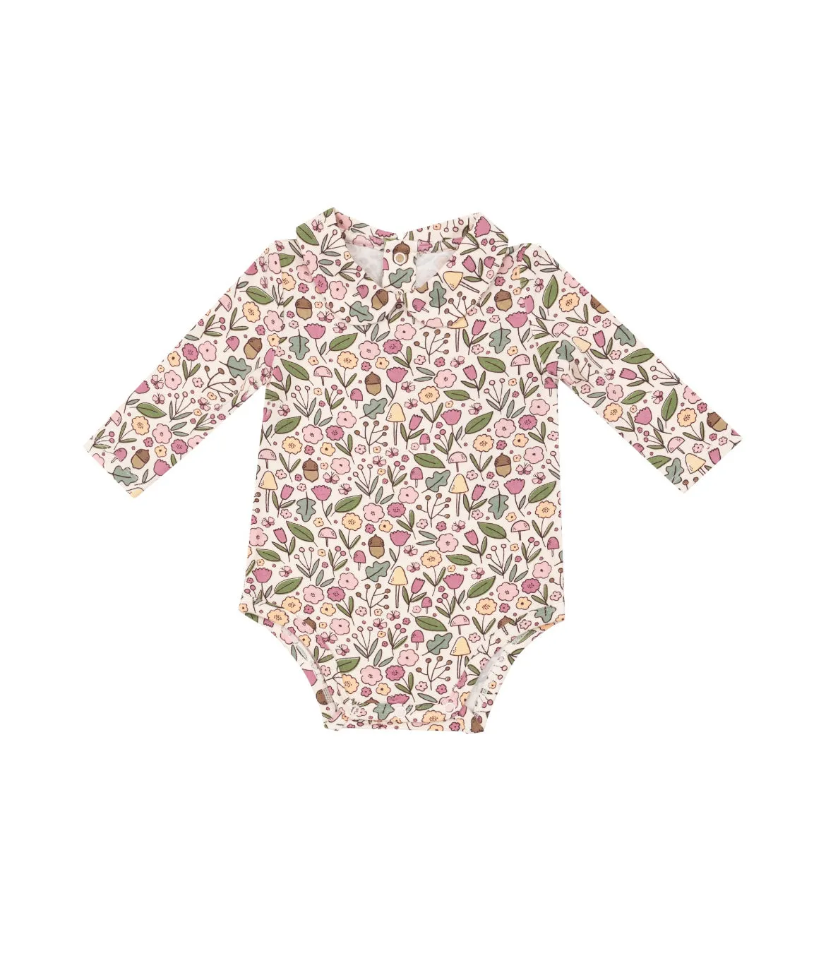 Peter Pan Collar Bodysuit- Acorn Floral