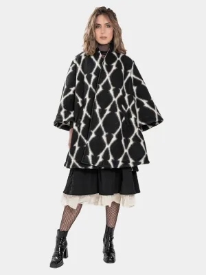 Printed Flared Long Coat