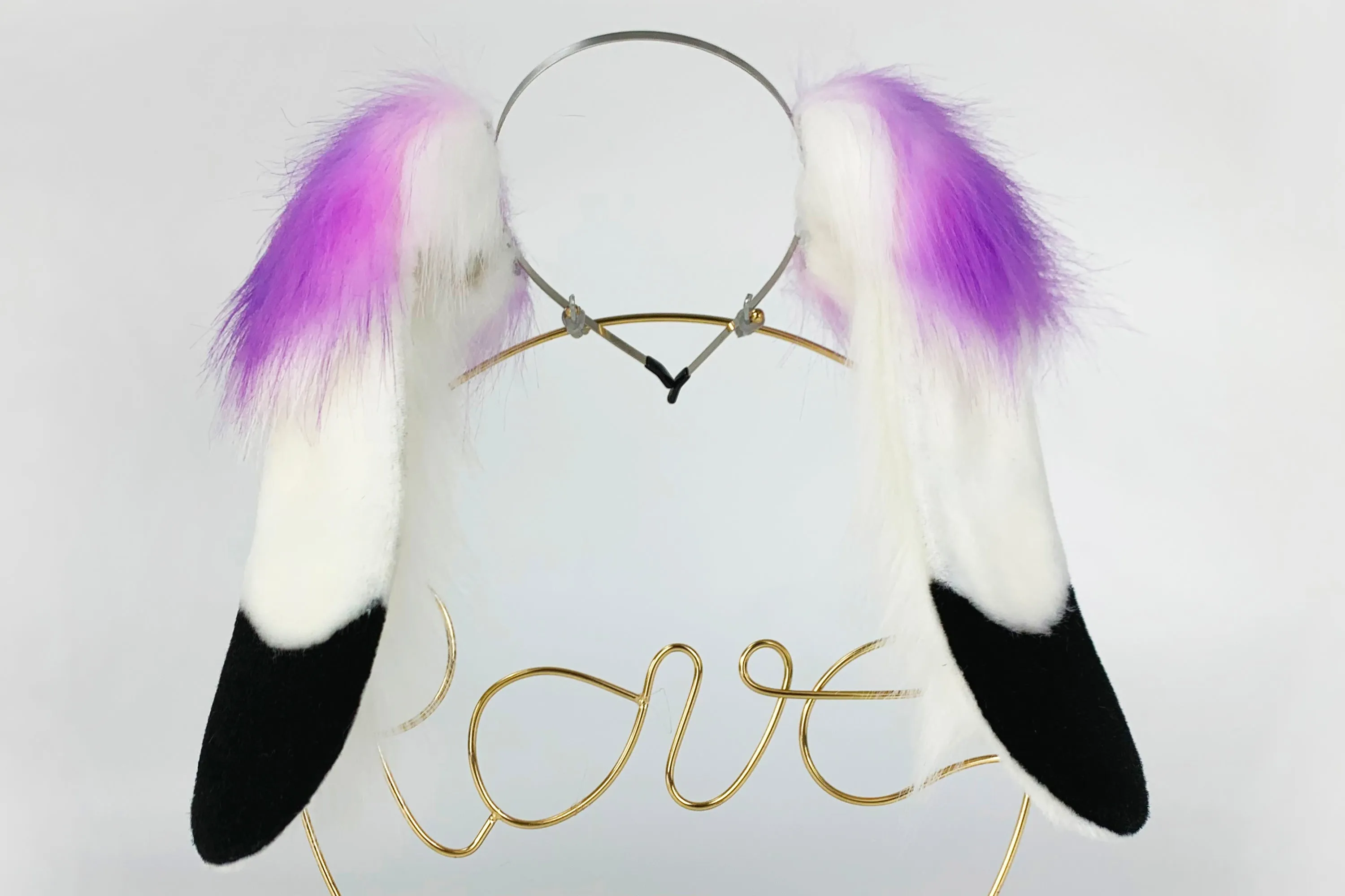 purple lop bunny ear and tail plug set bunny petplay ear and tail butt plug set realistic rabbit tail plug and ear set bunny cosplay mature