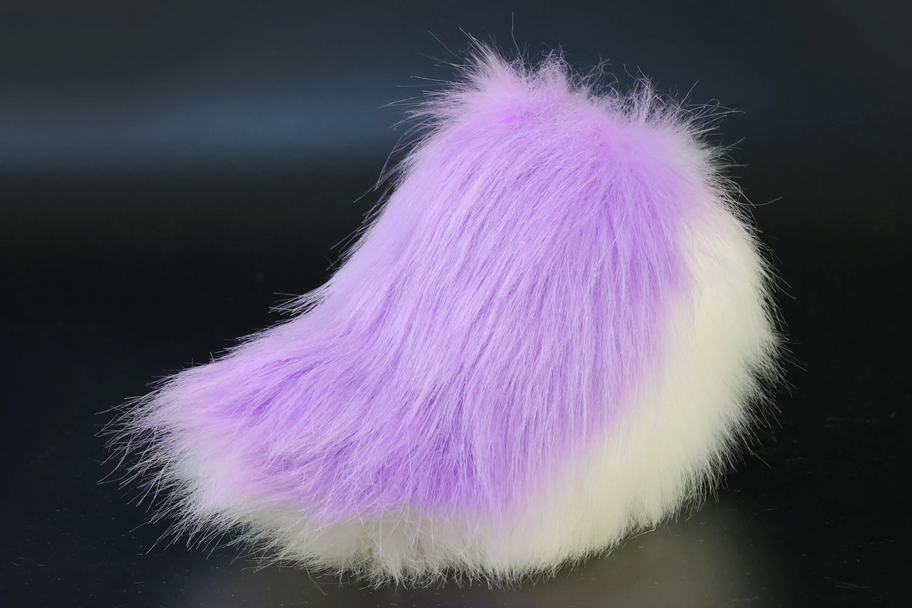 Purple white soft lop bunny ear and tail cosplay realistic faux fur long floppy bunny ears headband rabbit ears tail set bunny kemonomimi