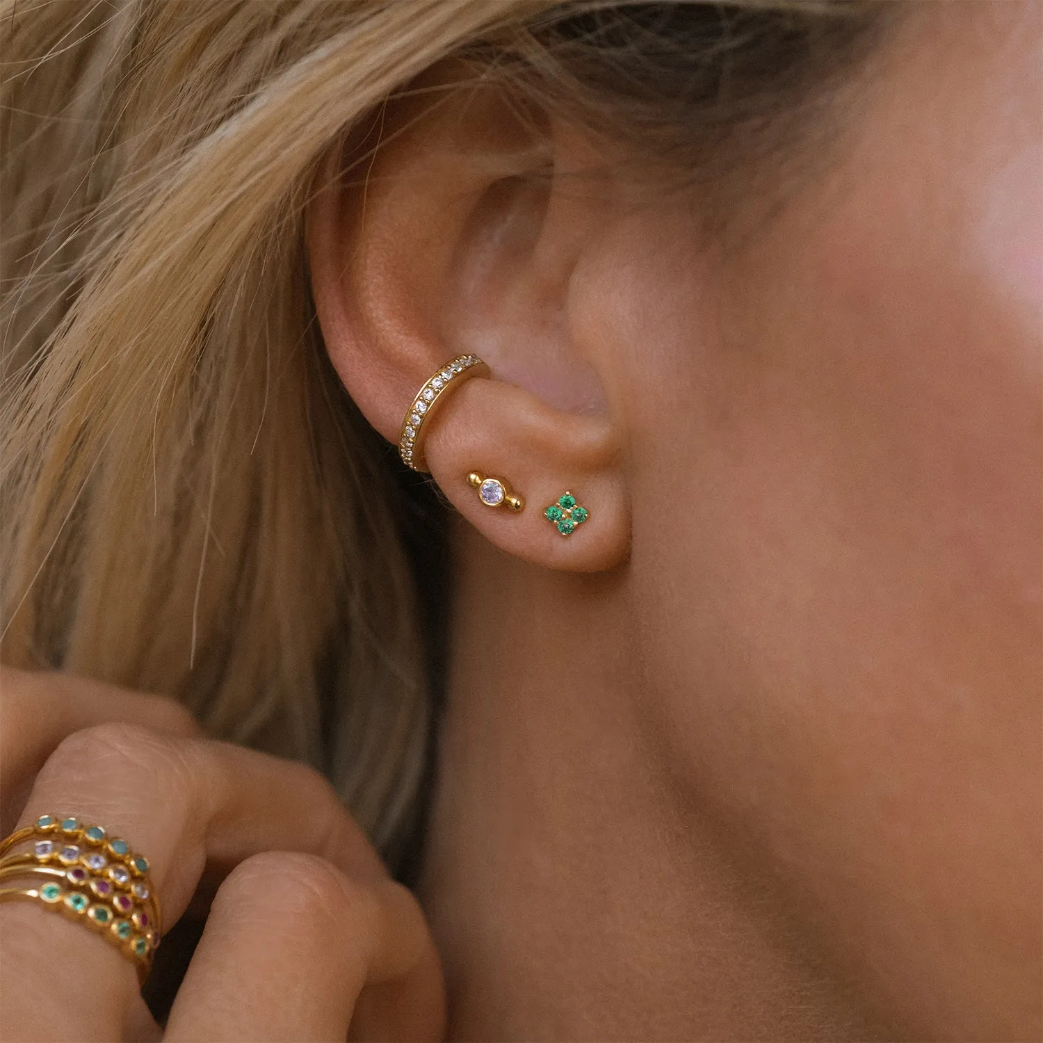 Quaditta Studs | Emerald