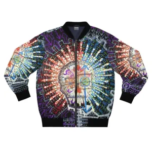 "Always on the Edge of Death" Neo-Expressionist Bomber Jacket