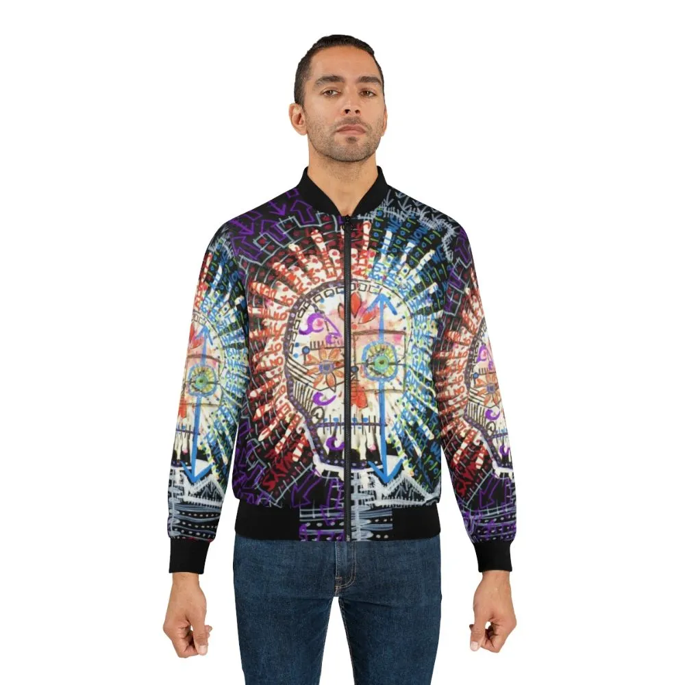 "Always on the Edge of Death" Neo-Expressionist Bomber Jacket