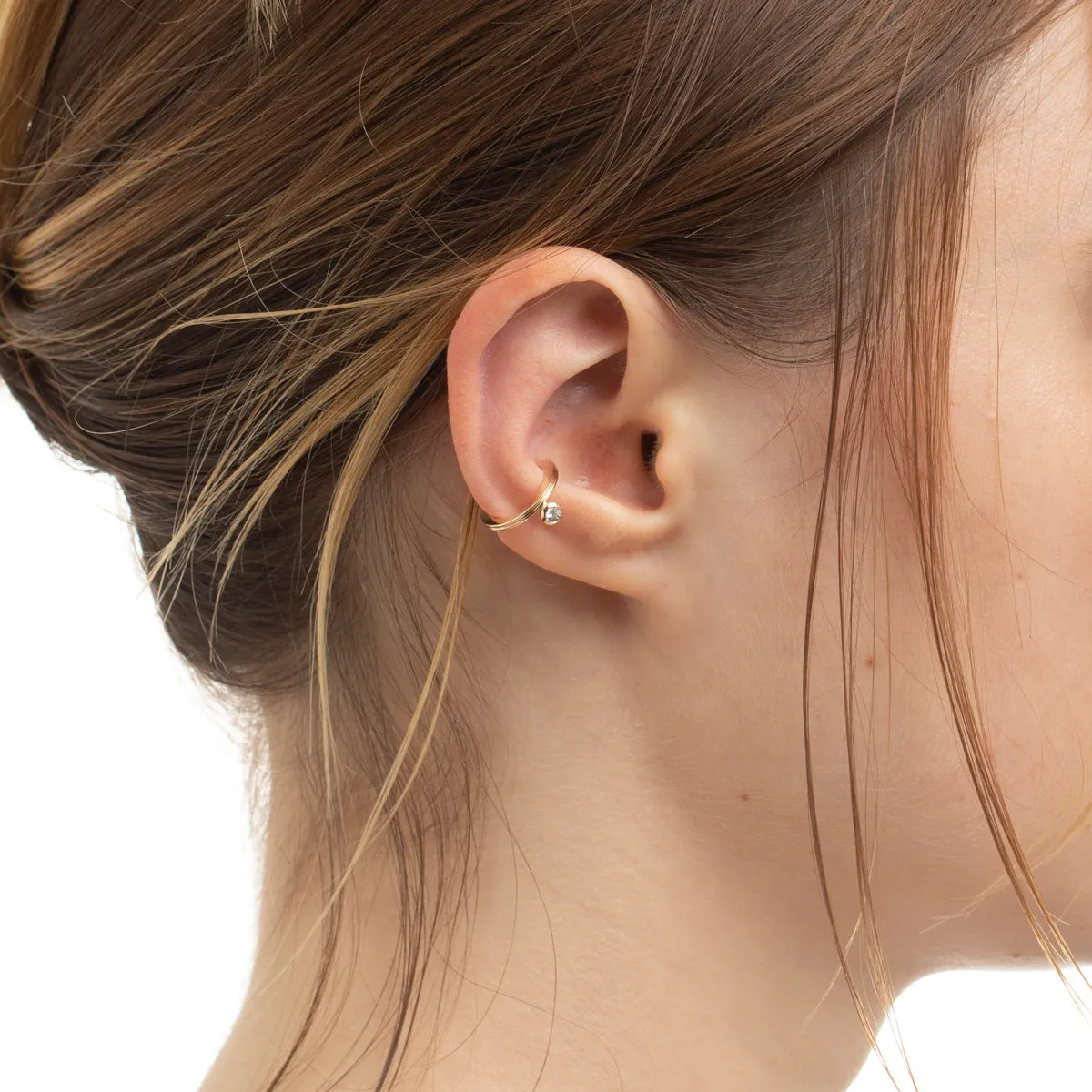 "Beluga" Diamond Ear Cuff