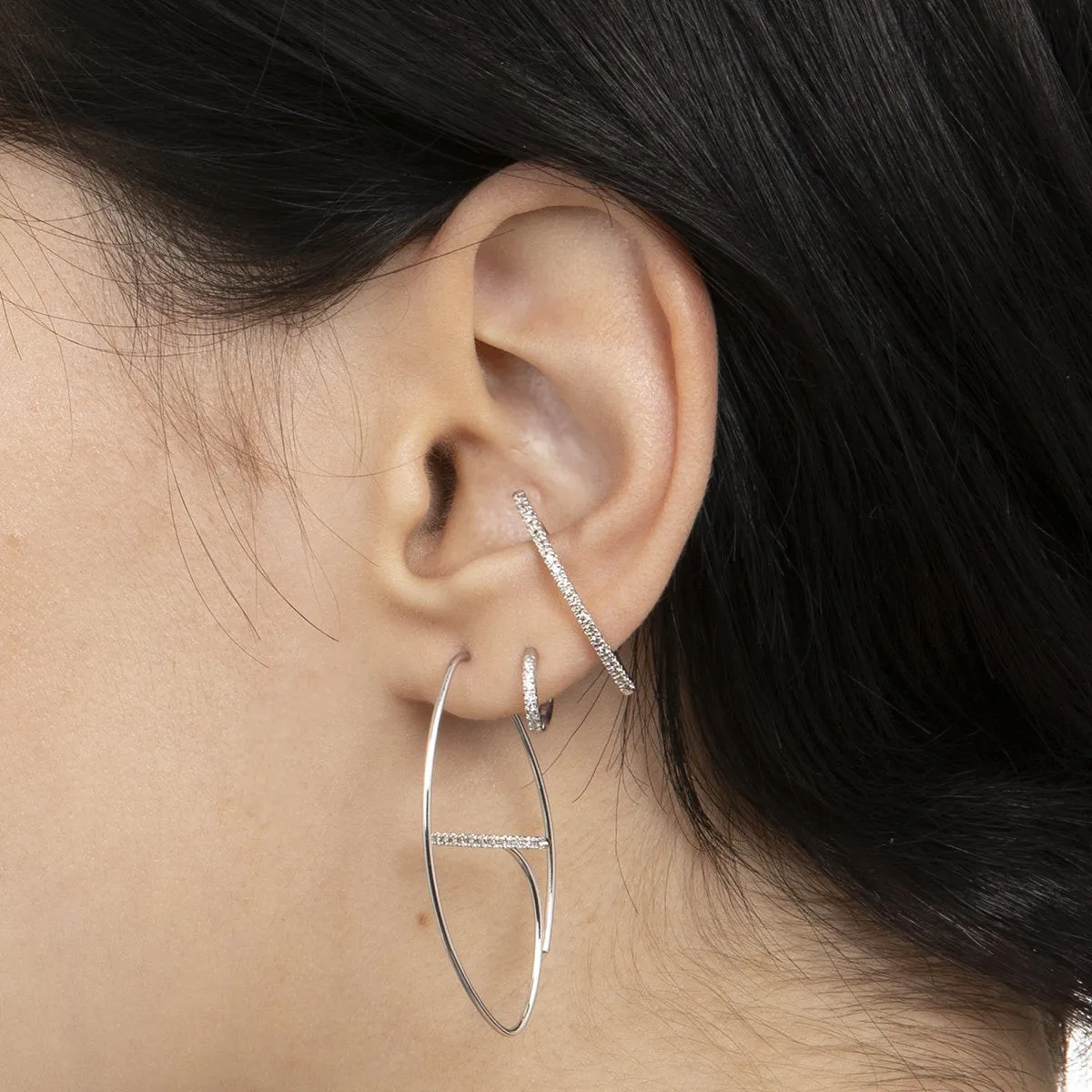 "Bow" Diamond Ear Cuff