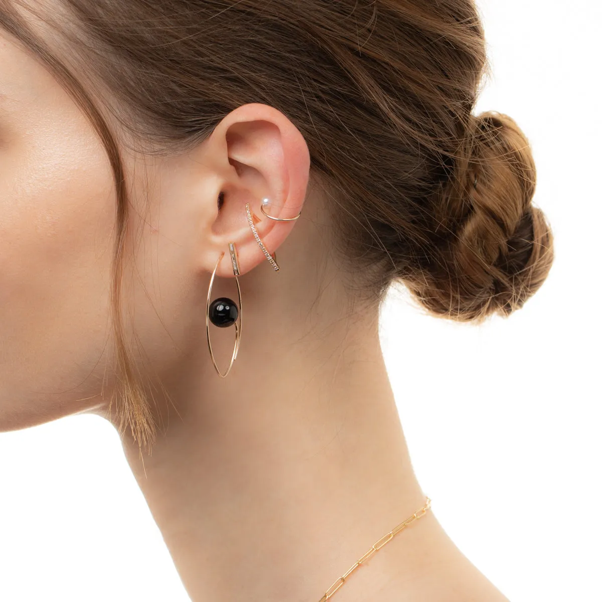 "Bow" Diamond Ear Cuff