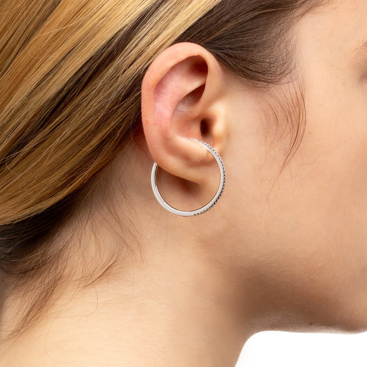 "Gossamer" Oversized Diamond Ear Cuff Large size