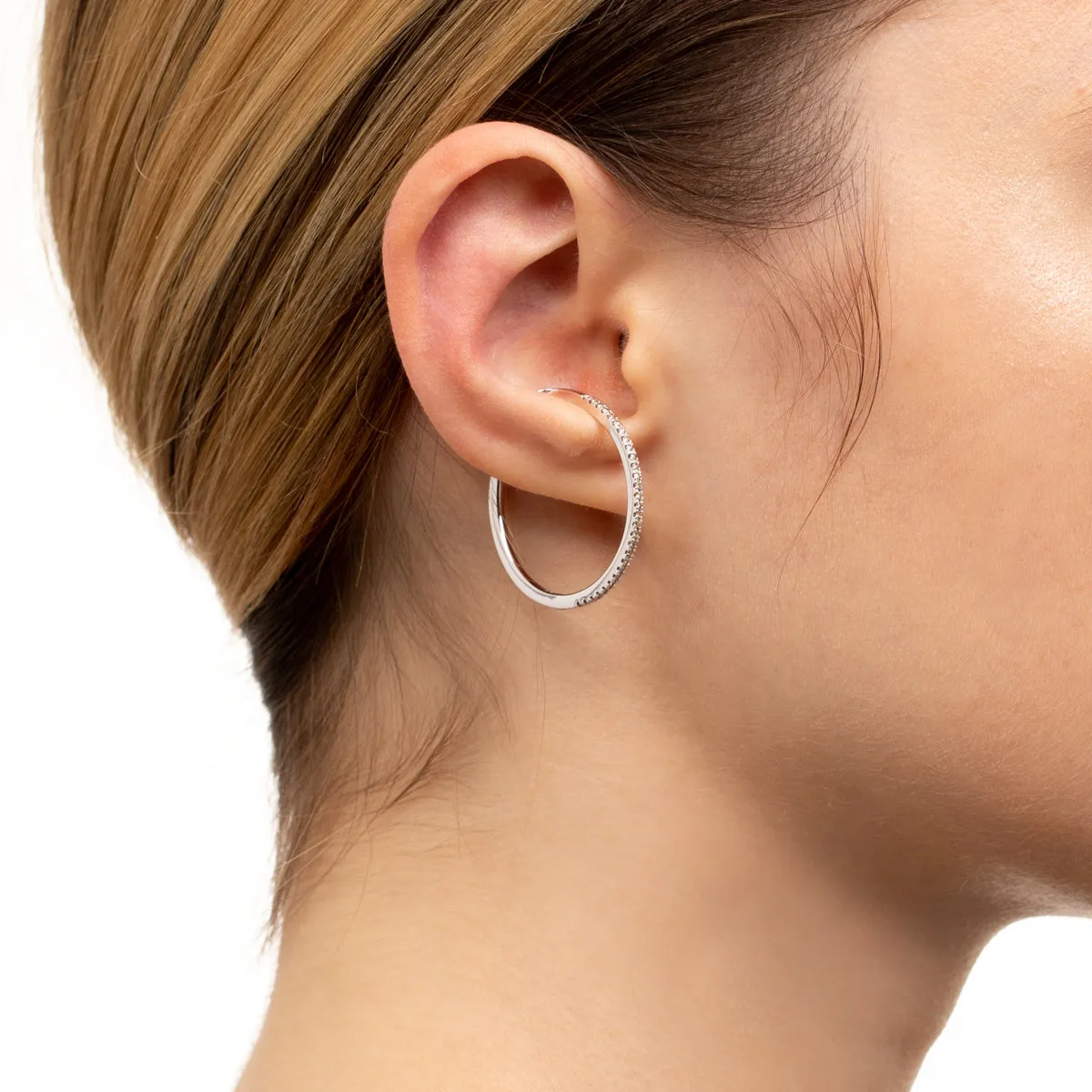 "Gossamer" Oversized Diamond Ear Cuff Large size