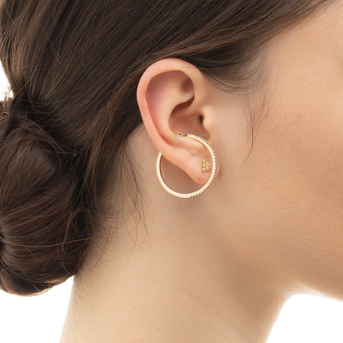 "Gossamer" Oversized Diamond Ear Cuff Large size