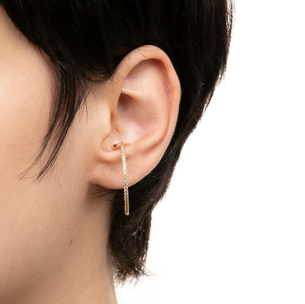 "Gossamer" Oversized Diamond Ear Cuff Large size