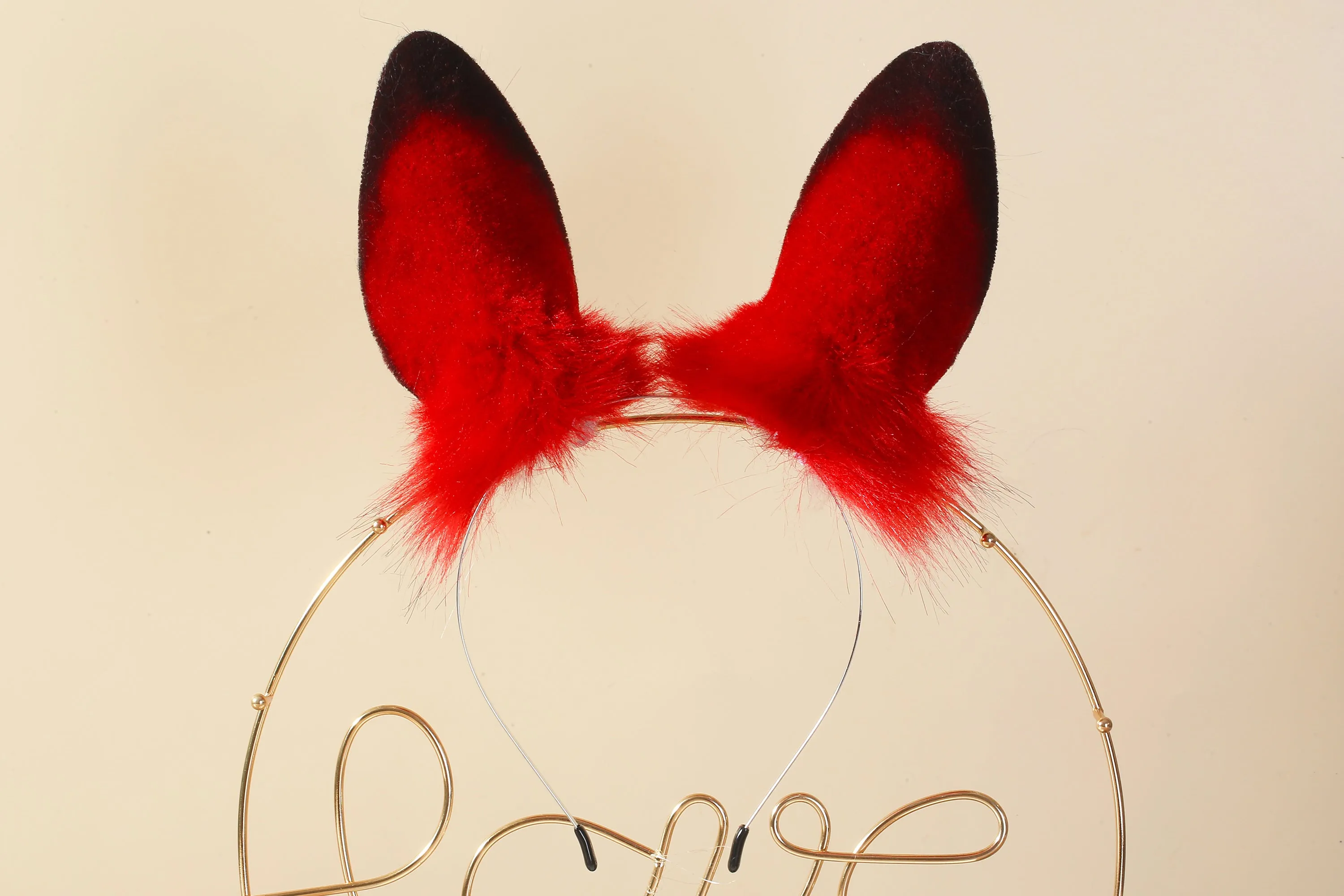 Red bunny tail plug and ear set bunny tail butt plug tail and ear plug set rabbit tail buttplug bunny ear rabbit ear petplay sextoy mature