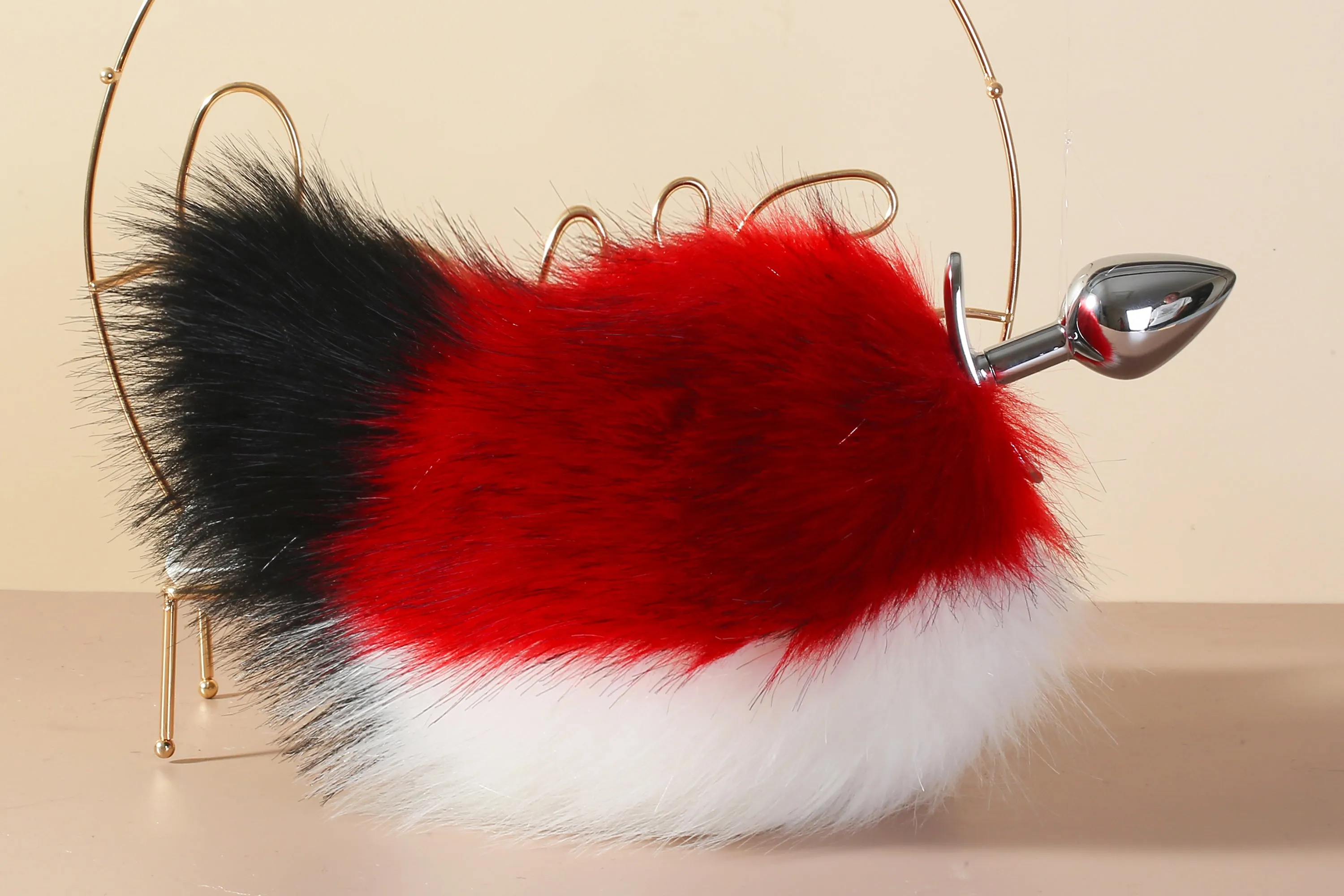 Red bunny tail plug and ear set bunny tail butt plug tail and ear plug set rabbit tail buttplug bunny ear rabbit ear petplay sextoy mature