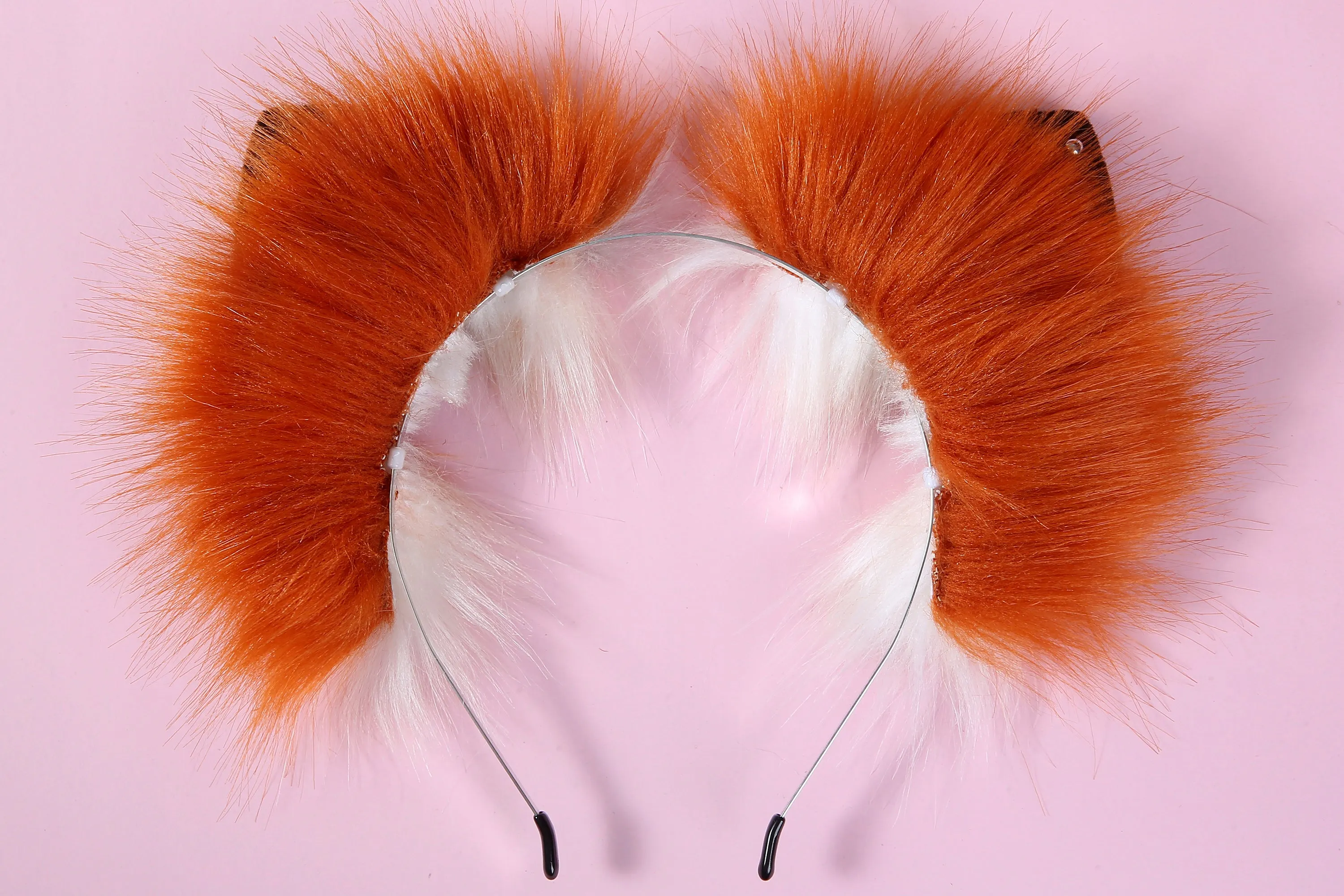 red fox ear and tail plug set faux fur tug tail butt plug and ear wolf tail buttplug ddlg sex toy bdsm cat tail plug bondage petplay mature