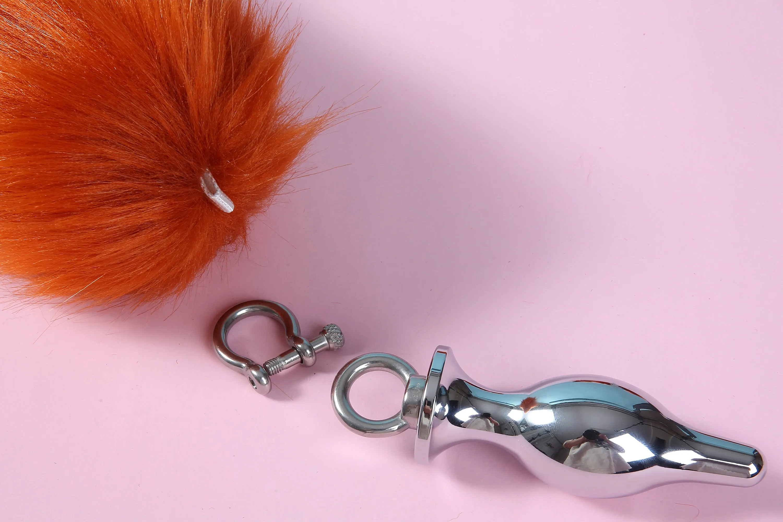 red fox ear and tail plug set faux fur tug tail butt plug and ear wolf tail buttplug ddlg sex toy bdsm cat tail plug bondage petplay mature