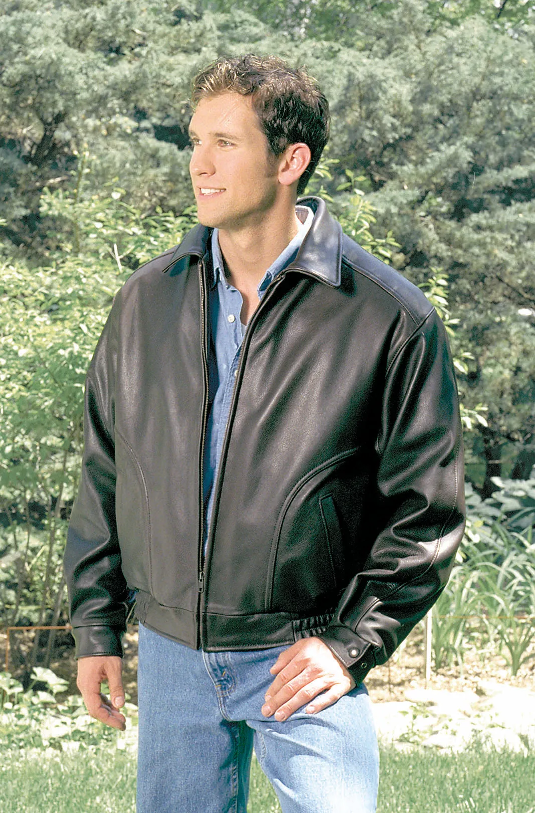 REED Men's All American Bomber Leather Jacket Union Made in USA