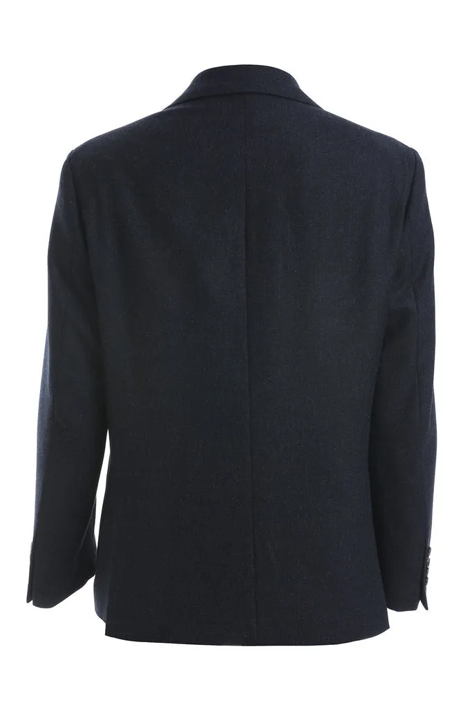 Regular Fit Navy Notch Lapel Casual Blazer
