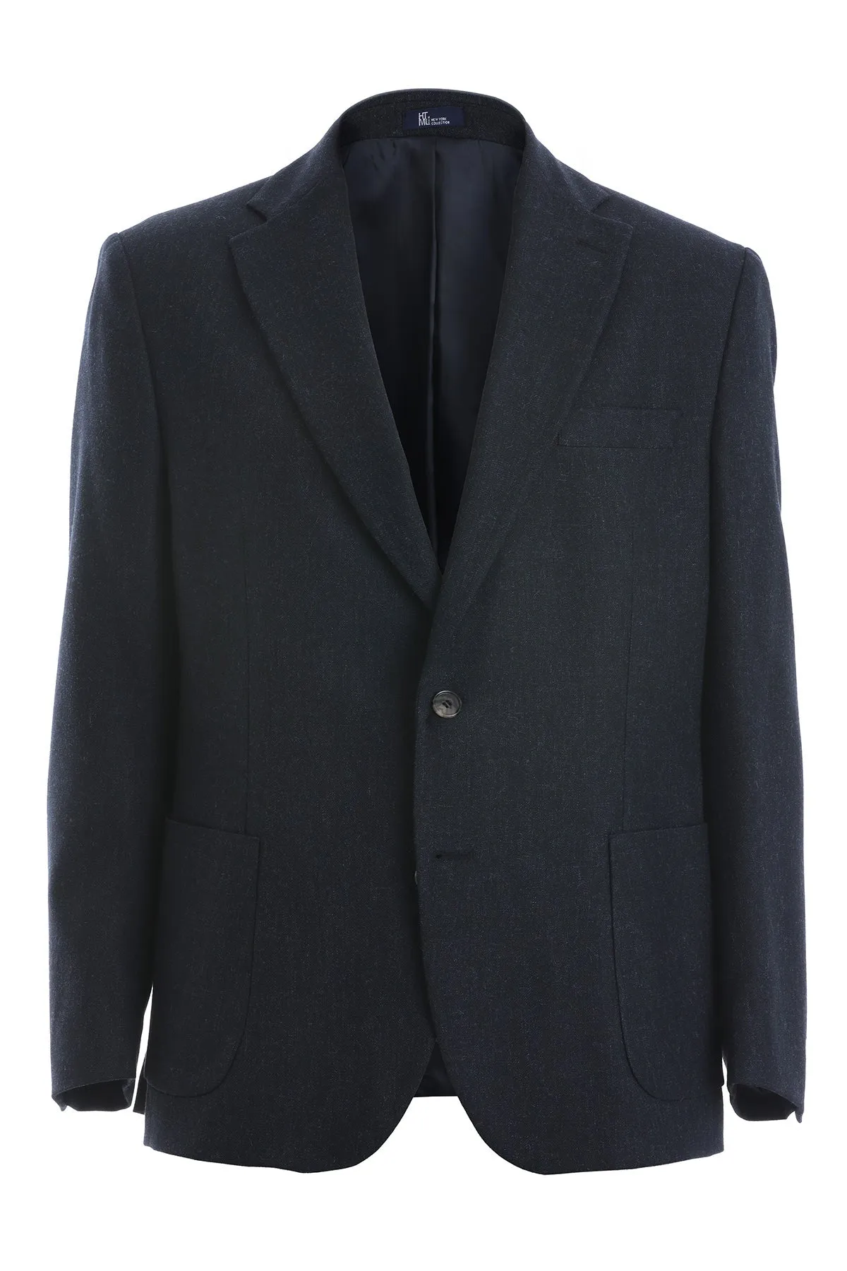 Regular Fit Navy Notch Lapel Casual Blazer