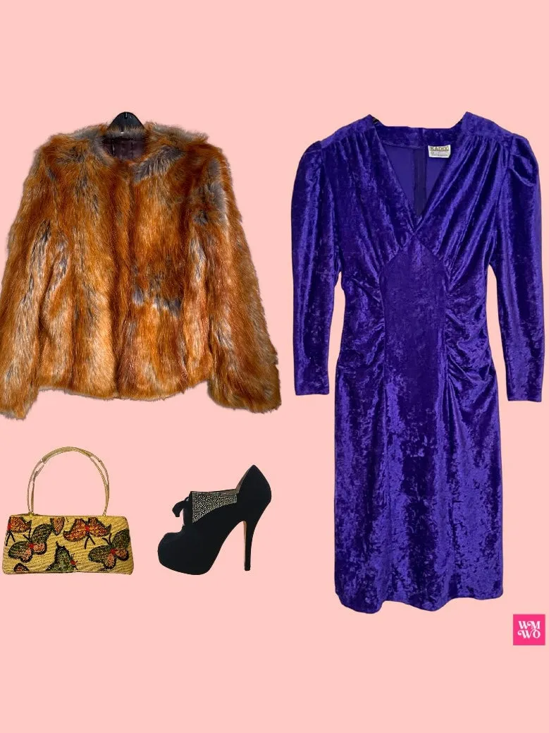 RENT Regal Purple Dress Look