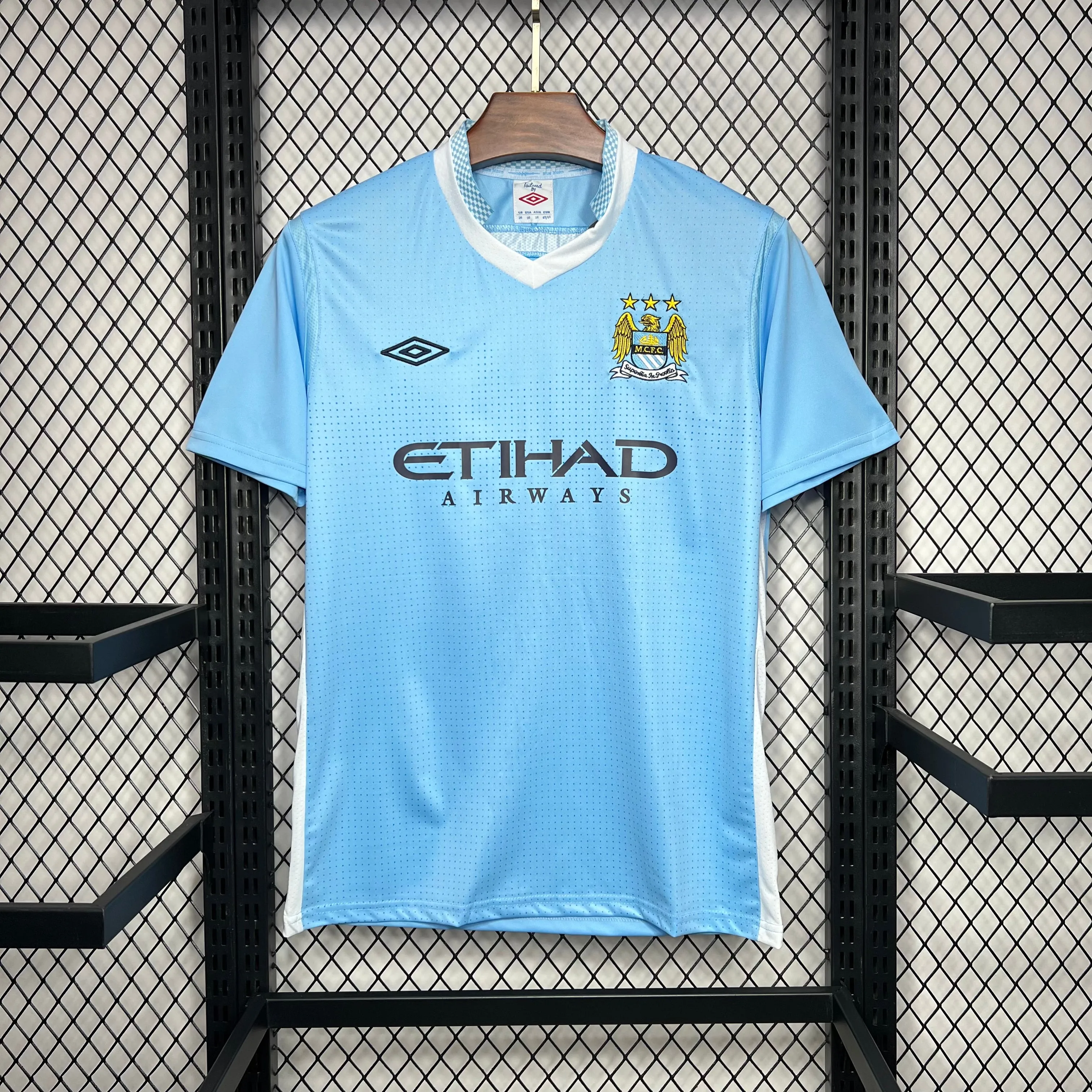 Retro Manchester City 2012 football shirt