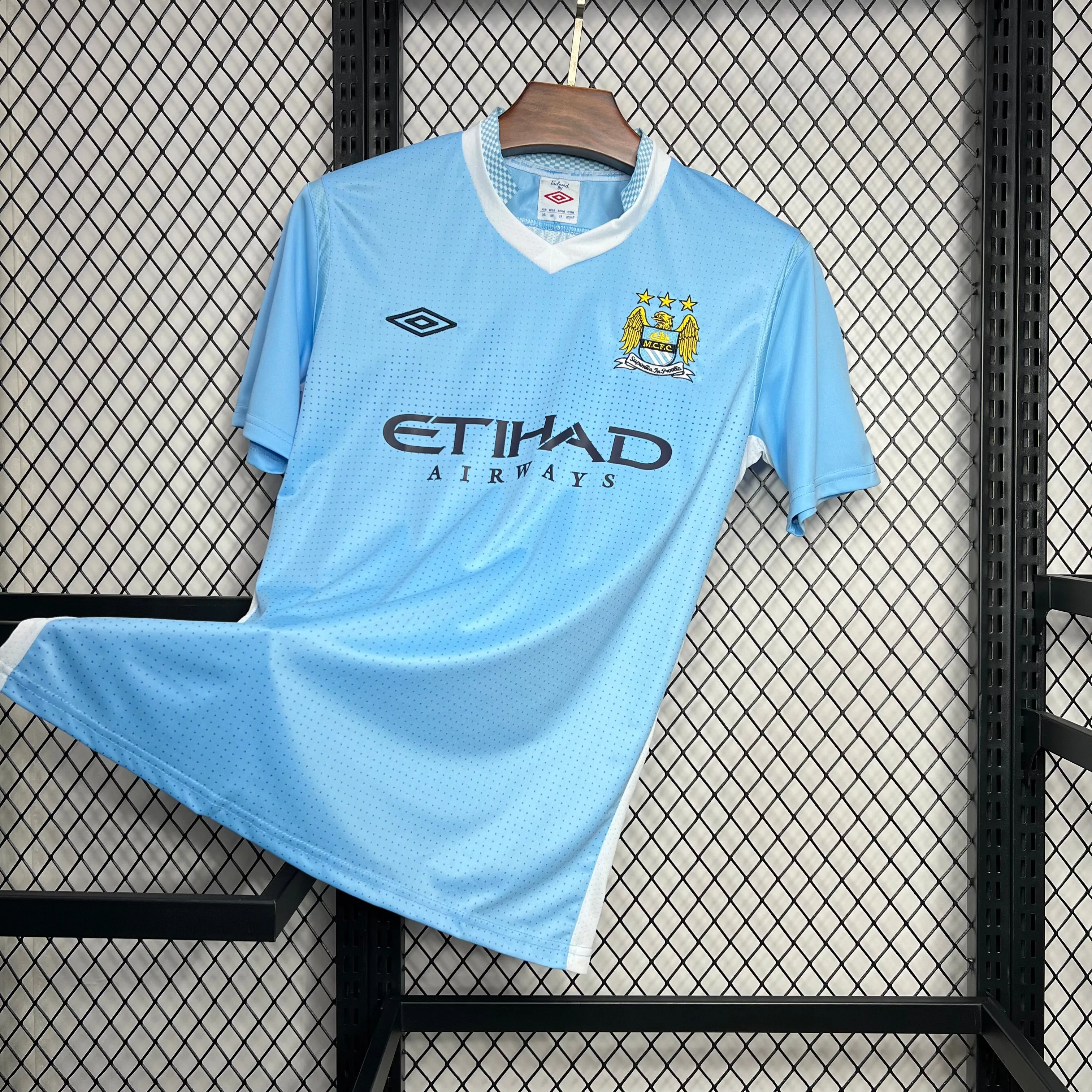 Retro Manchester City 2012 football shirt