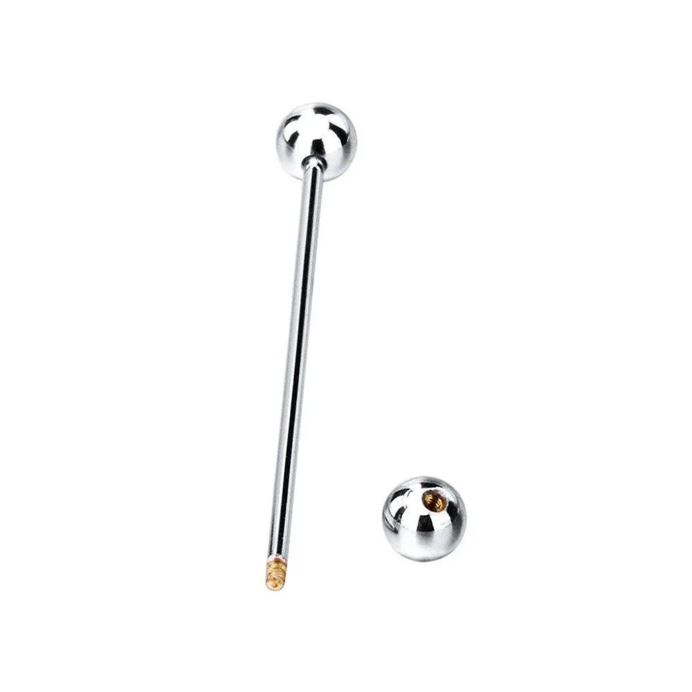 Rhodium Globe Collar Bar