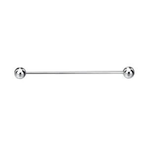 Rhodium Globe Collar Bar