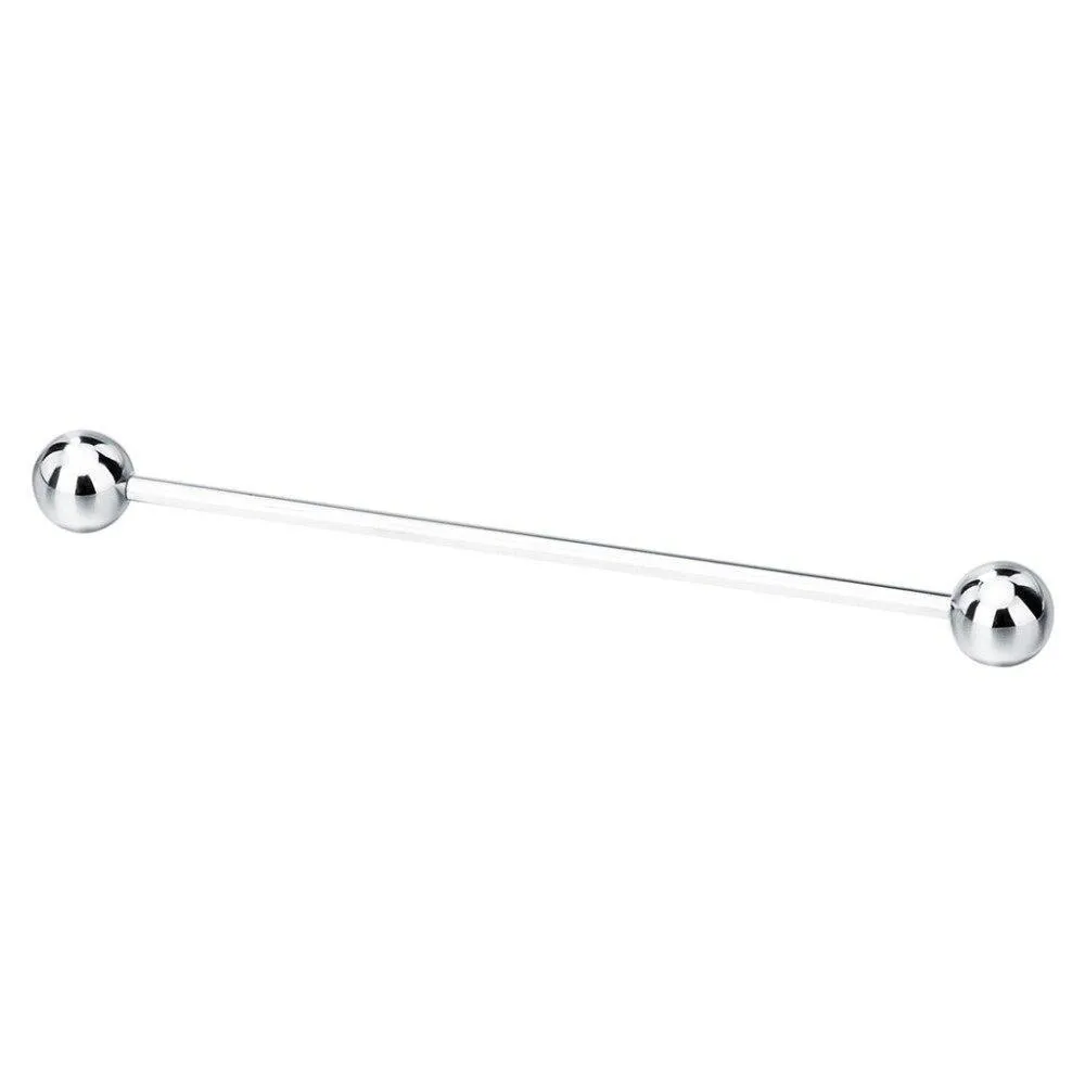 Rhodium Globe Collar Bar