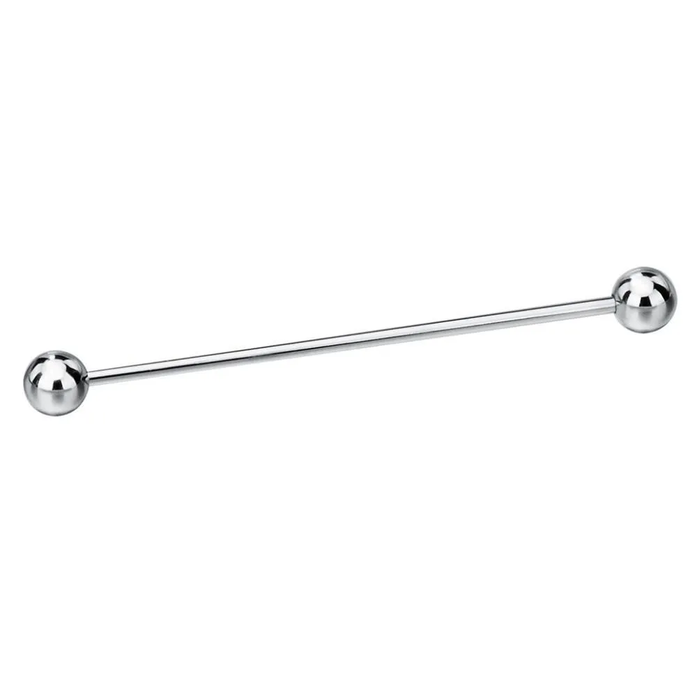 Rhodium Globe Collar Bar