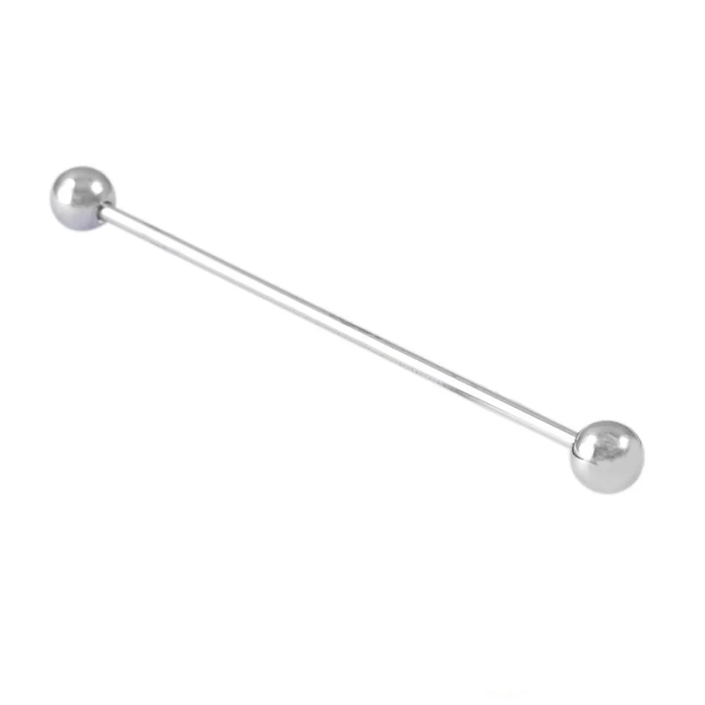 Rhodium Globe Collar Bar