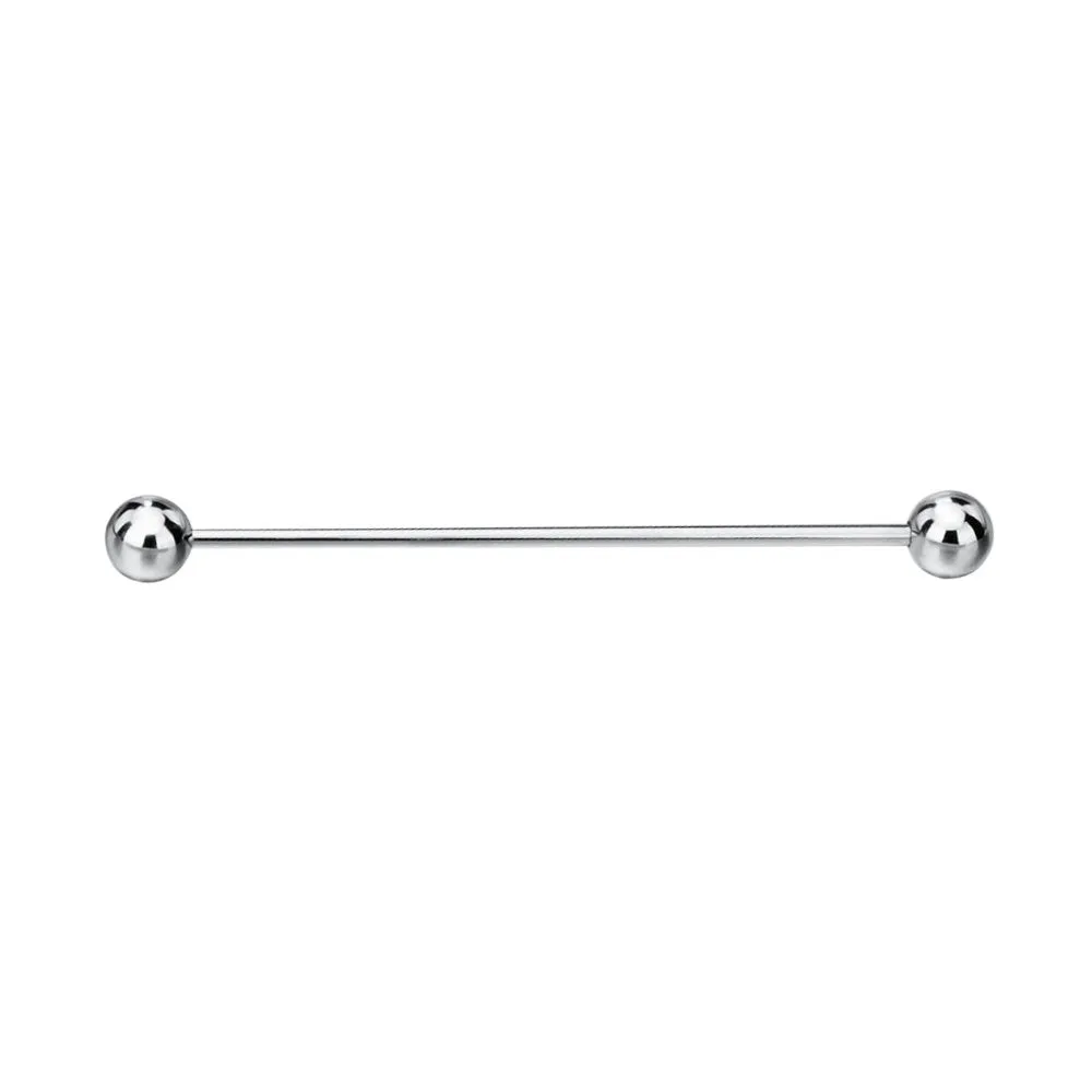 Rhodium Globe Collar Bar