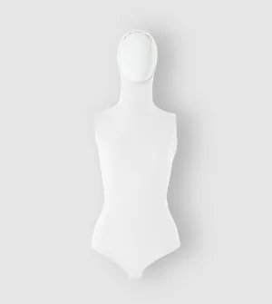 RUUQ Bodysuit Sleeveless with Hijab Cap - White