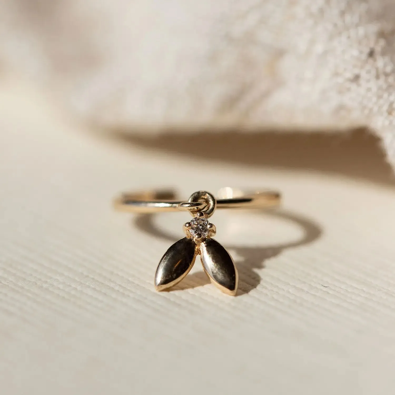 seedling ear cuff - 14k yellow gold