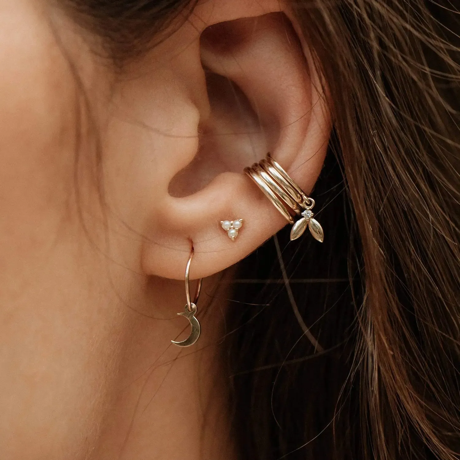 seedling ear cuff - 14k yellow gold