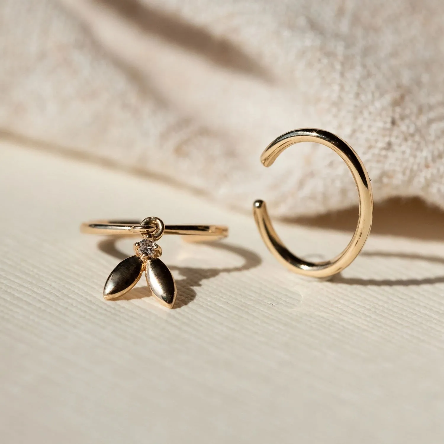 seedling ear cuff - 14k yellow gold